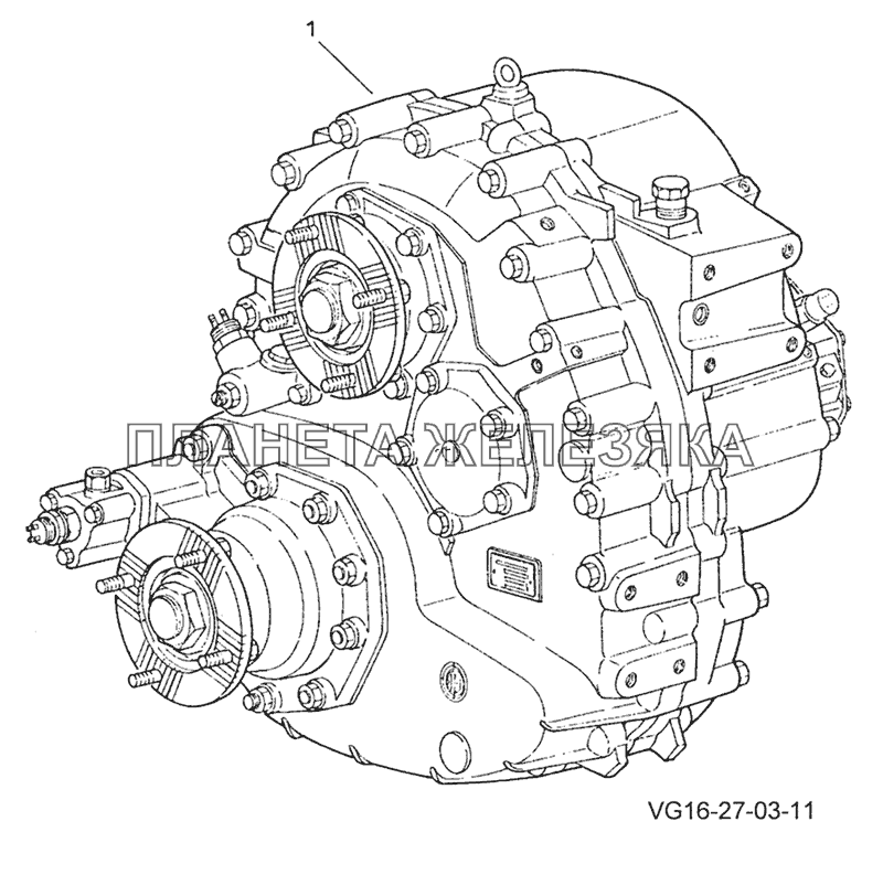 Раздаточная коробка 1600/300 КамАЗ-6522 (Euro-2, 3)